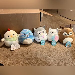 Squishmallow Lot size 8” and 20” (total of 7). Originally Kelly Toys with tags.